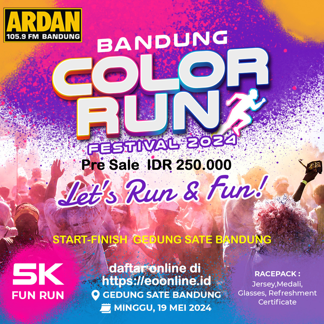 Bandung Color Run Festival 2024 What's New Indonesia